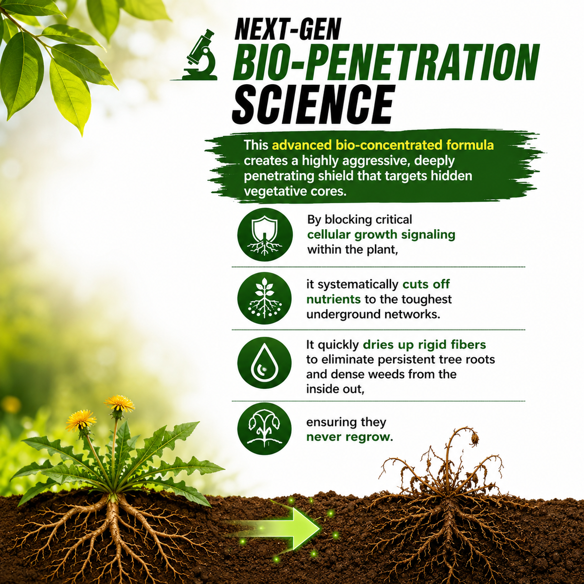 🌿 Fast-Acting Plant-Based Weed Killer Spray - Kills Weeds & Grass Down to the Root in 24 Hours (Pet & Child Safe, Non-Toxic Formula) 🚫🌾 LGZ