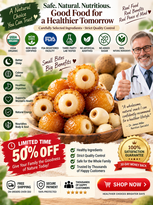 Premium Longan & Lotus Superfood Bites 🌿.-OKL