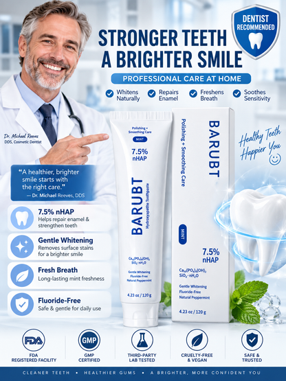🦷 7.5% Hydroxyapatite Repair & Whitening Toothpaste ✨.-OKL