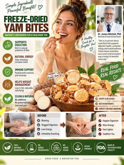 Premium Freeze-Dried Yam Superfood Bites 🌿.-OKL