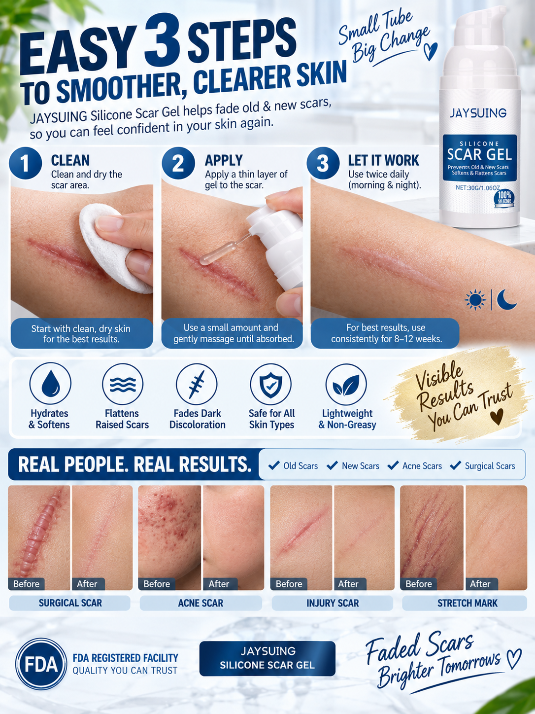 ✨ Advanced Silicone Scar Gel | Smooth & Soften Scars.-OKL