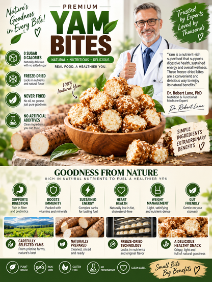 Premium Freeze-Dried Yam Superfood Bites 🌿.-OKL