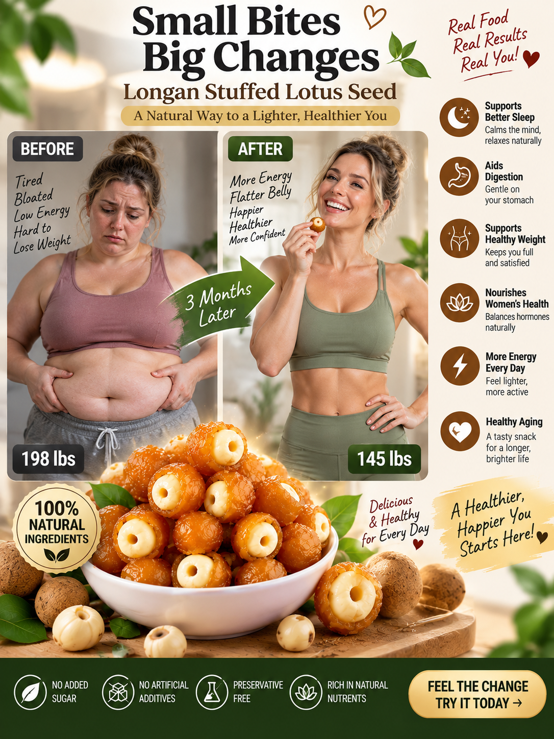 Premium Longan & Lotus Superfood Bites 🌿.-OKL