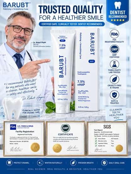 🦷 7.5% Hydroxyapatite Repair & Whitening Toothpaste ✨.-OKL