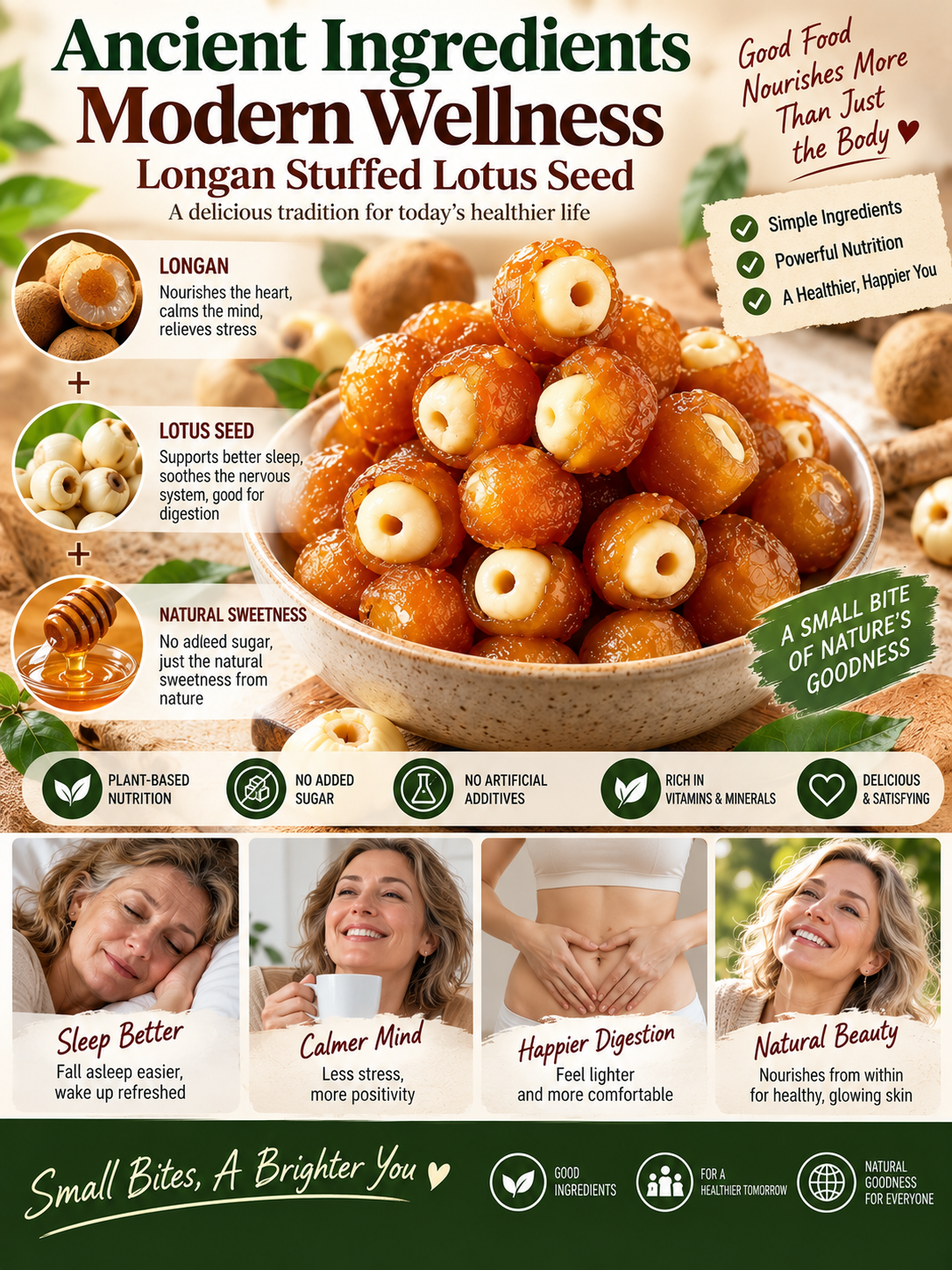 Premium Longan & Lotus Superfood Bites 🌿.-OKL