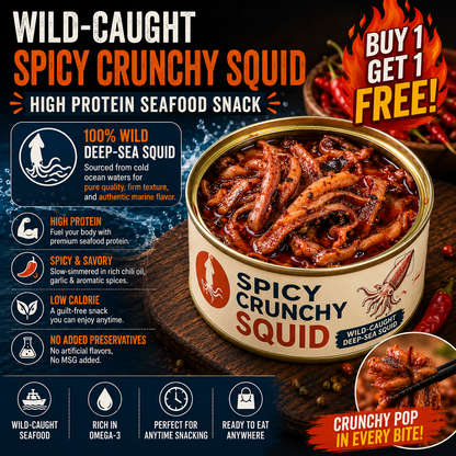 [Factory Direct Jumbo Pack] Slow-Baked Crispy Squid Bites – Pantry Stacker Bundle (Buy 3 Get 3 Free) LGZ