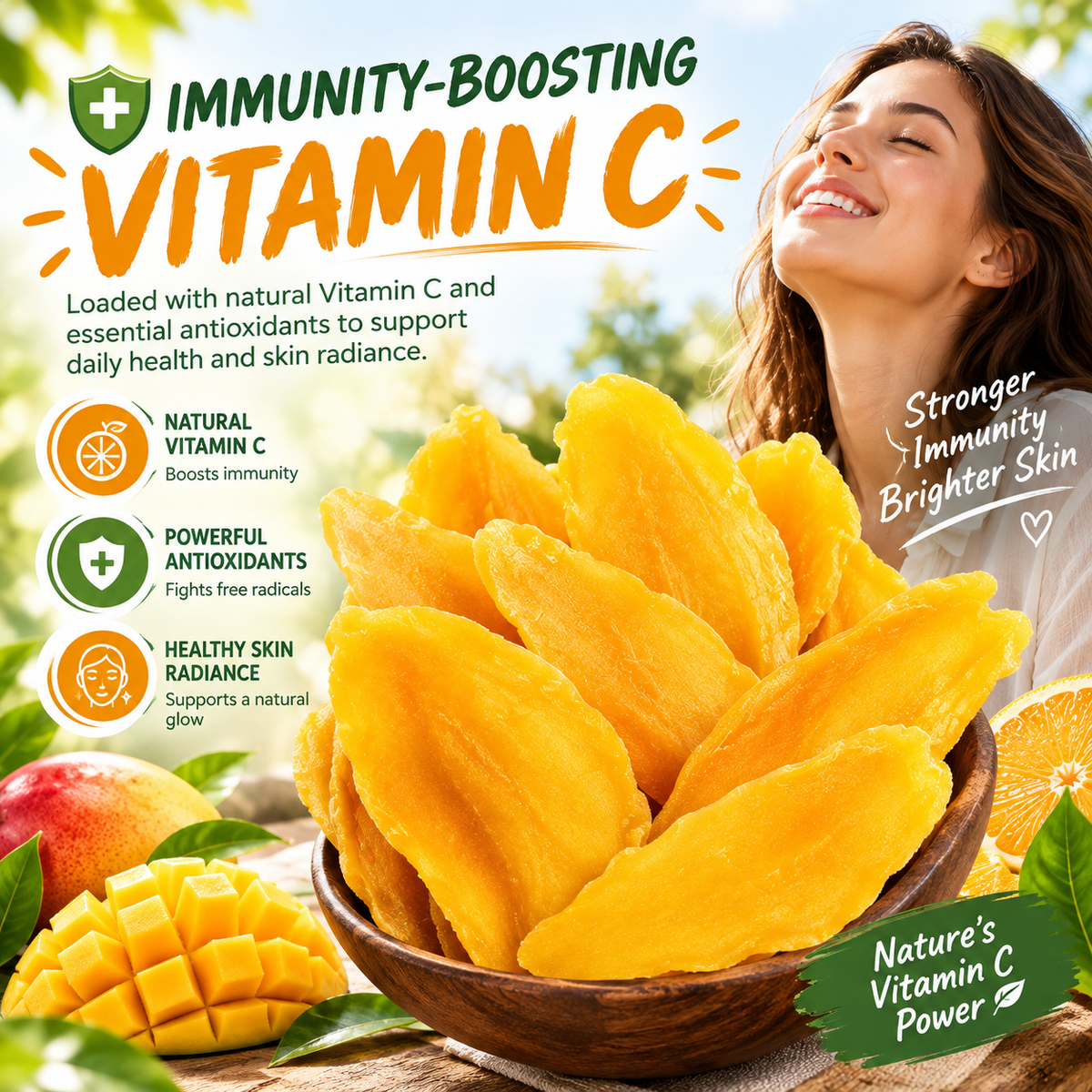 🎁 [BUY 1 GET 1 FREE] Premium Thick-Cut Dried Mango Slices — Clean Nutrition, High Fiber & Vitamin C (Generous Family-Size Pack) 🥭 LGZ