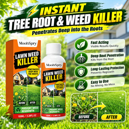 🌿 Fast-Acting Plant-Based Weed Killer Spray - Kills Weeds & Grass Down to the Root in 24 Hours (Pet & Child Safe, Non-Toxic Formula) 🚫🌾 LGZ