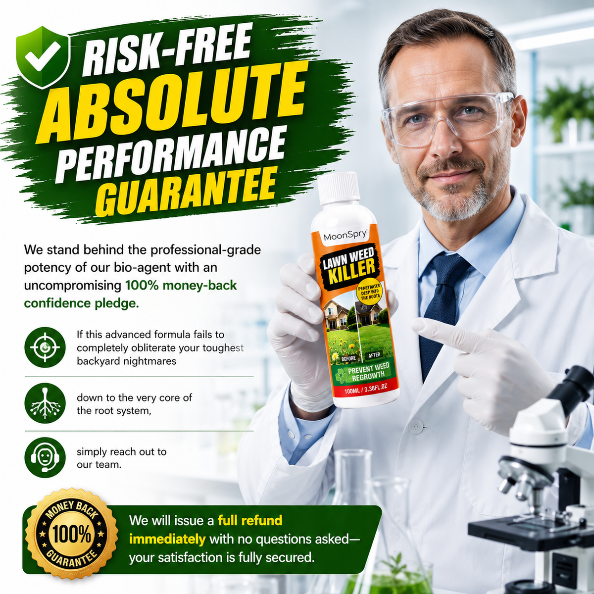 🌿 Fast-Acting Plant-Based Weed Killer Spray - Kills Weeds & Grass Down to the Root in 24 Hours (Pet & Child Safe, Non-Toxic Formula) 🚫🌾 LGZ